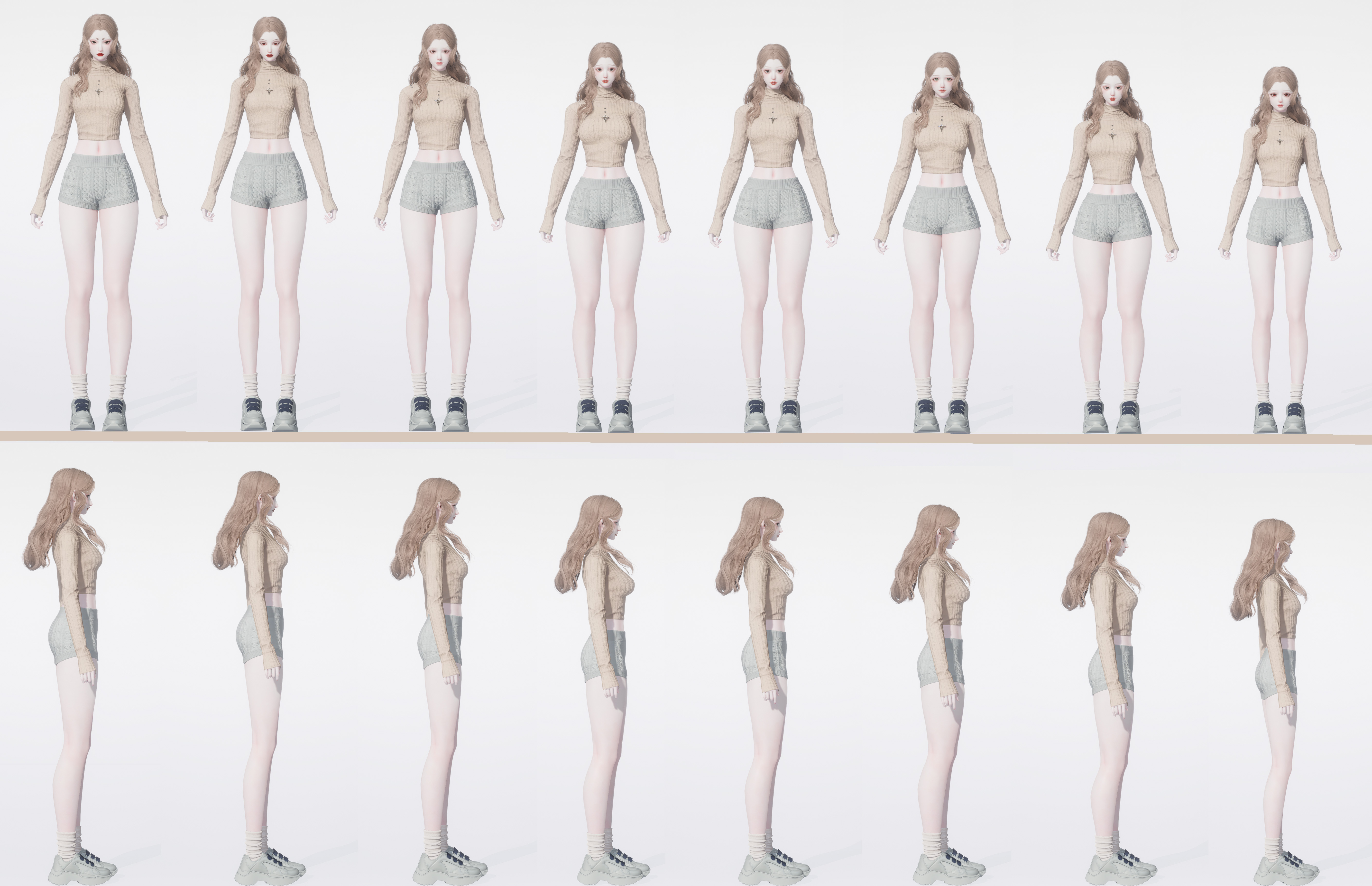 click for full image my characters bodies