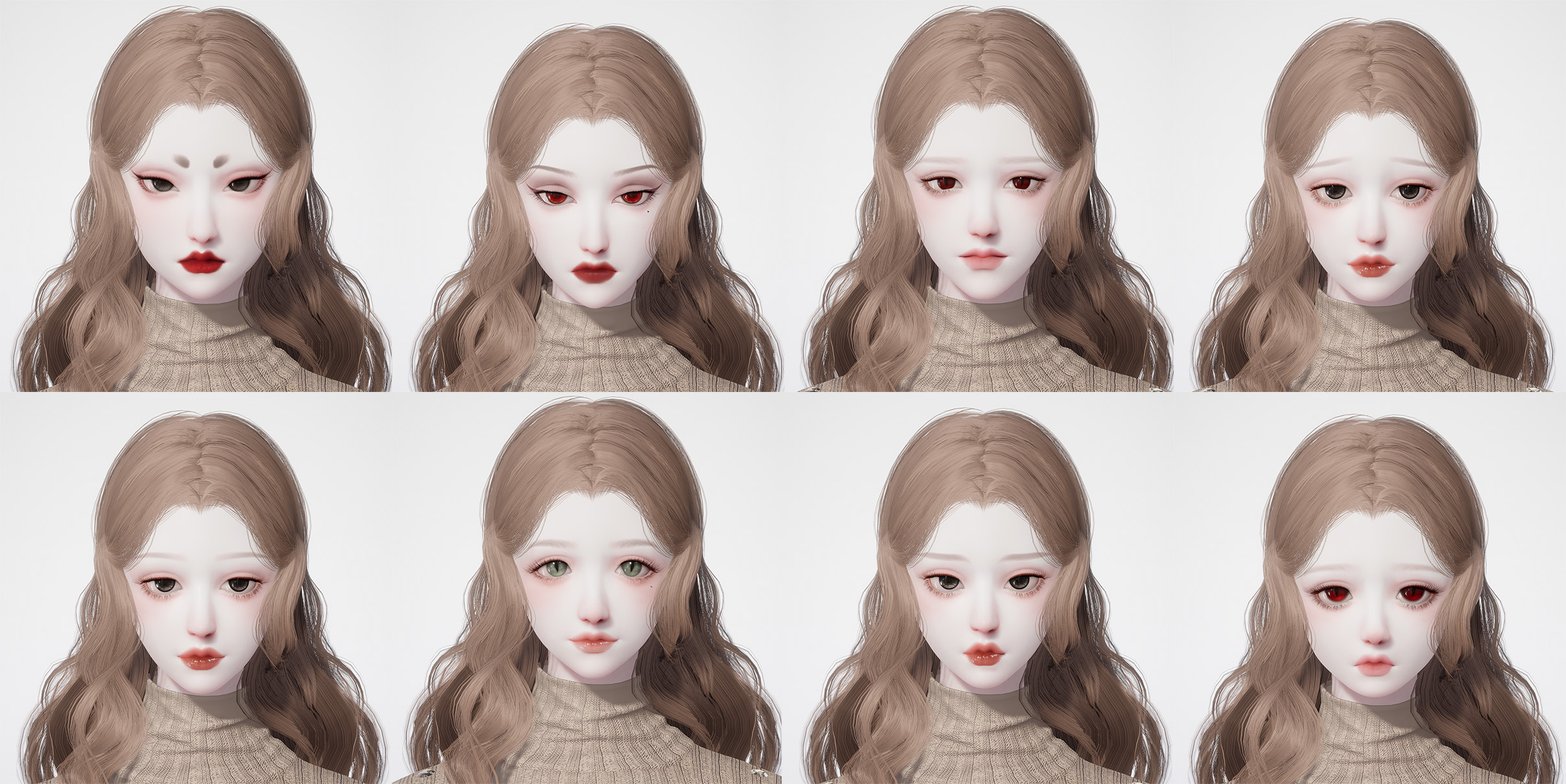 click for full image my characters faces